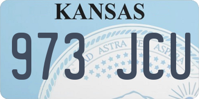 KS license plate 973JCU