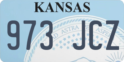KS license plate 973JCZ