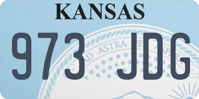 KS license plate 973JDG