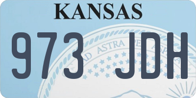 KS license plate 973JDH