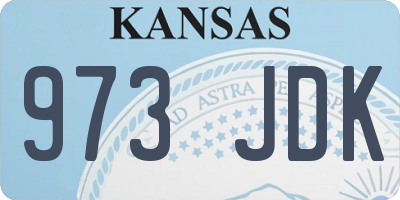 KS license plate 973JDK