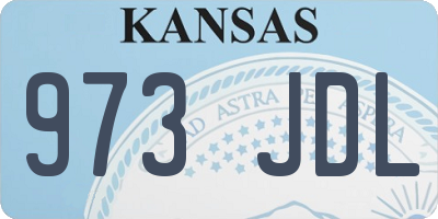 KS license plate 973JDL