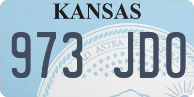 KS license plate 973JDO