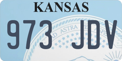 KS license plate 973JDV