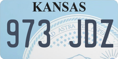 KS license plate 973JDZ