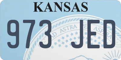 KS license plate 973JED