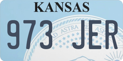 KS license plate 973JER