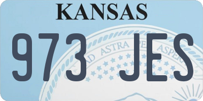 KS license plate 973JES