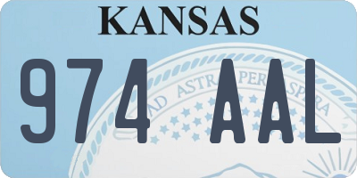KS license plate 974AAL