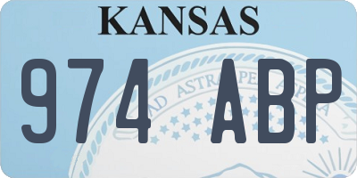 KS license plate 974ABP