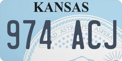 KS license plate 974ACJ