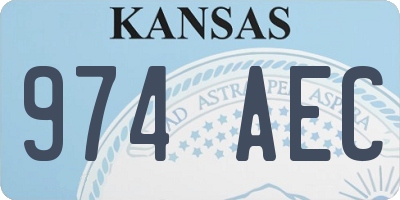 KS license plate 974AEC