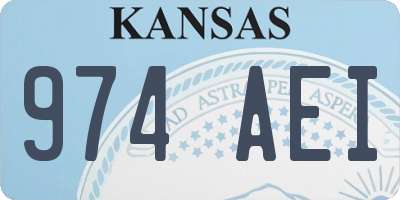 KS license plate 974AEI
