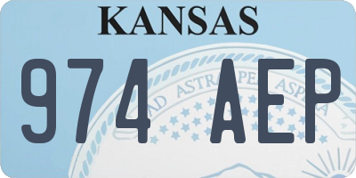 KS license plate 974AEP