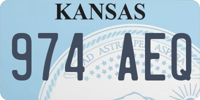 KS license plate 974AEQ