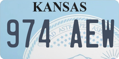 KS license plate 974AEW