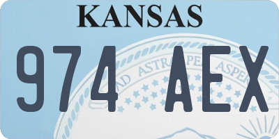 KS license plate 974AEX