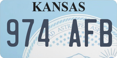 KS license plate 974AFB