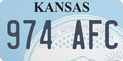 KS license plate 974AFC