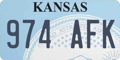 KS license plate 974AFK