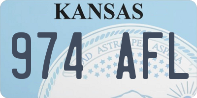 KS license plate 974AFL