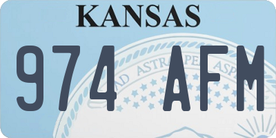 KS license plate 974AFM