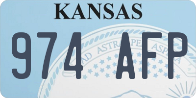 KS license plate 974AFP