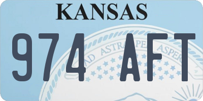 KS license plate 974AFT