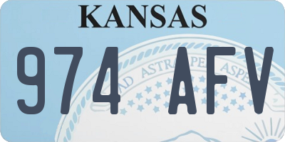 KS license plate 974AFV