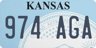 KS license plate 974AGA