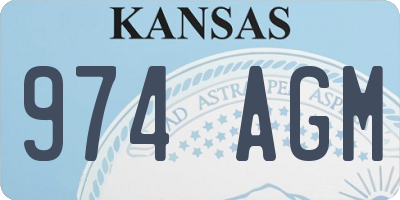 KS license plate 974AGM
