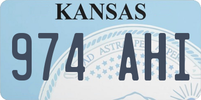 KS license plate 974AHI