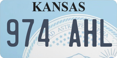 KS license plate 974AHL