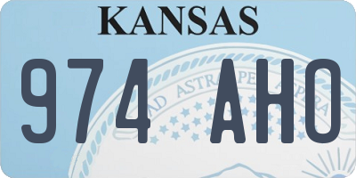 KS license plate 974AHO