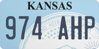 KS license plate 974AHP