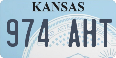 KS license plate 974AHT