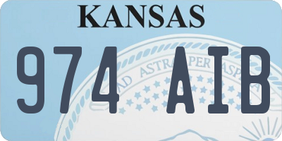KS license plate 974AIB