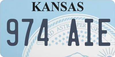 KS license plate 974AIE