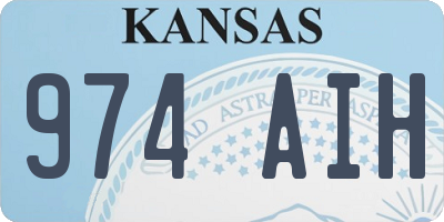 KS license plate 974AIH