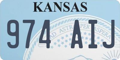 KS license plate 974AIJ