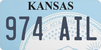 KS license plate 974AIL