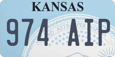 KS license plate 974AIP