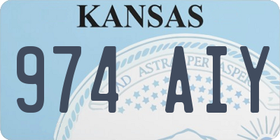 KS license plate 974AIY