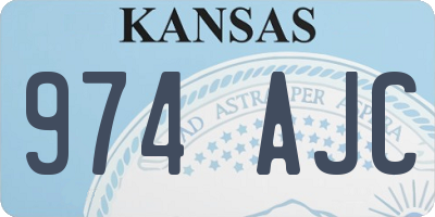 KS license plate 974AJC
