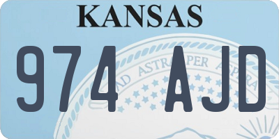 KS license plate 974AJD