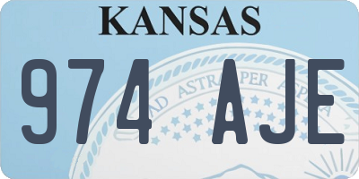 KS license plate 974AJE