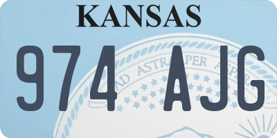 KS license plate 974AJG