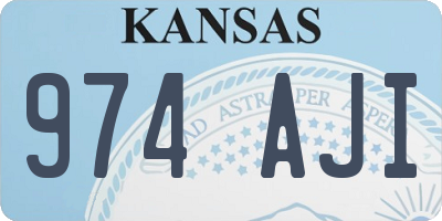 KS license plate 974AJI