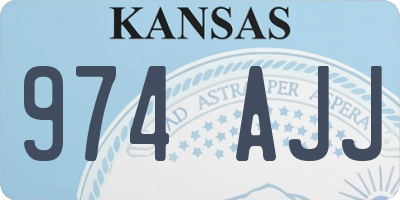 KS license plate 974AJJ