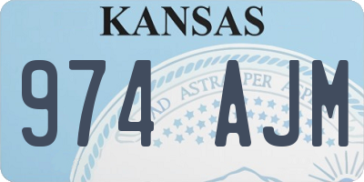 KS license plate 974AJM